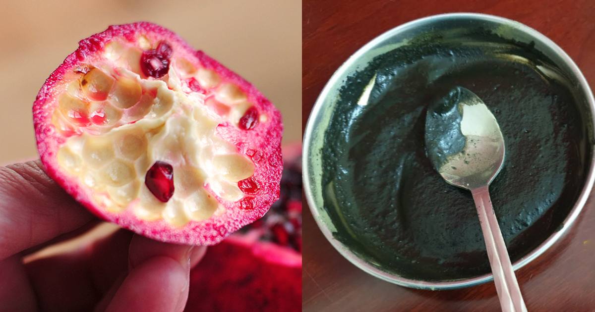 Natural Hair Dye Using Pomegranate